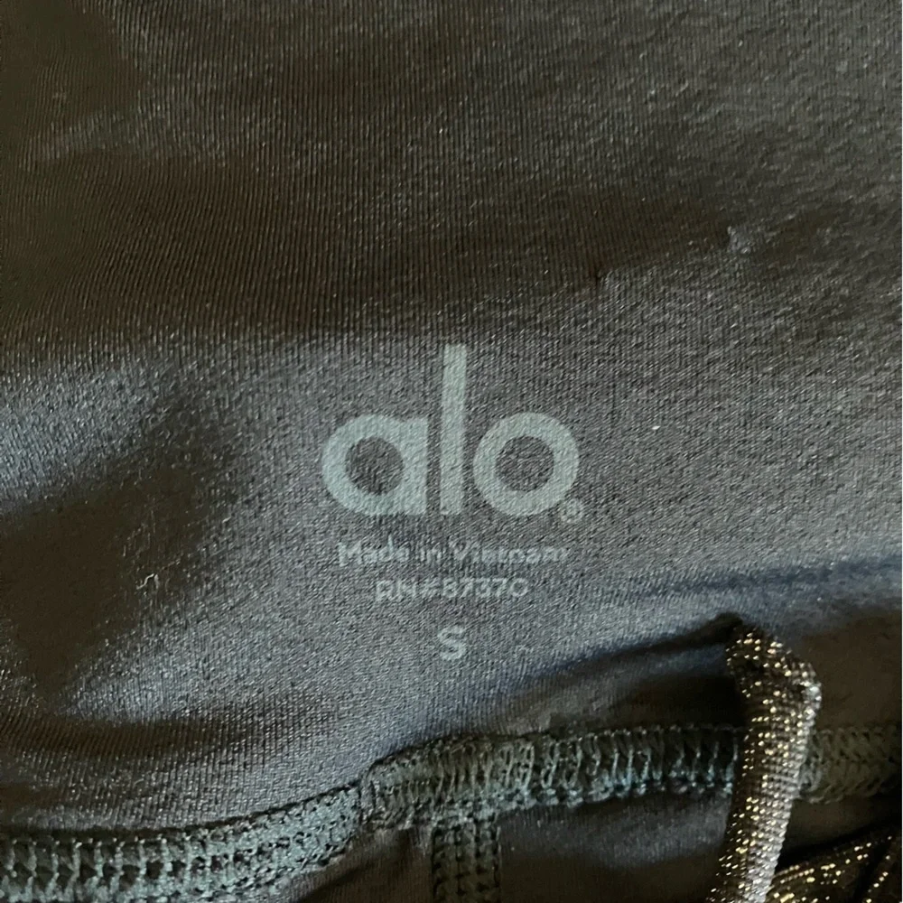 ALO Yoga Charcoal Glitter Tie High Waist Bike Shorts size Small